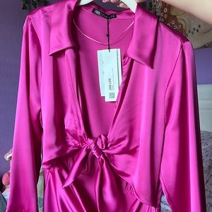 hot pink y2k mini dress